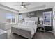 Relaxing main bedroom with a tray ceiling, neutral color palette, and ample natural light at 1301 Sidewinder Cir, Castle Rock, CO 80108