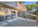 A cozy patio area offers a great place to relax outdoors in the backyard at 5511 S Lowell Blvd, Littleton, CO 80123