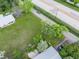 Aerial view of a property featuring a spacious yard with mature trees and convenient access to a nearby road at 7313 S Boulder Rd, Boulder, CO 80303