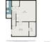 Floor plan featuring a bedroom, bathroom, and room layout with dimensions included for each space at 822 Fairfax St, Denver, CO 80220
