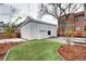 Charming backyard featuring a synthetic lawn, paver patio, and privacy fence, creating a great outdoor space at 925 N Emerson St, Denver, CO 80218