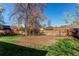 Large backyard with new landscaping and wood fencing at 2838 Forest St, Denver, CO 80207