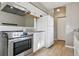 Modern kitchen showcasing stainless steel oven, and white cabinets at 4710 E Louisiana Ave, Denver, CO 80246