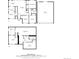 Floorplan showing the living room, kitchen, bedrooms, bathrooms, garage, and basement at 1570 S Chase St, Lakewood, CO 80232