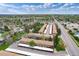Aerial view showing the community's proximity to local amenities, parking, and nearby road at 13043 W 20Th Ave, Golden, CO 80401