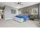 Cozy primary bedroom with carpet, natural light, accent lighting, and neutral paint at 13084 Deer Ridge Way, Larkspur, CO 80118