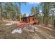 Beautiful home with a spacious deck and outdoor seating, perfect for relaxing outdoors at 28630 Pine Dr, Evergreen, CO 80439