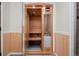 Interior view of home sauna with wood paneling and glass door at 4951 Sanford W Cir, Cherry Hills Village, CO 80113
