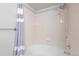 Clean bathroom with tub-shower combination at 9019 E Panorama Cir # D418, Englewood, CO 80112