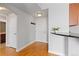 Entryway with coat rack and granite counter space at 9019 E Panorama Cir # D418, Englewood, CO 80112