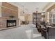 Cozy community lounge featuring a fireplace and comfortable seating at 9019 E Panorama Cir # D418, Englewood, CO 80112