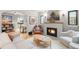 Cozy living room with a modern fireplace and comfortable seating at 840 S Gaylord St, Denver, CO 80209