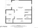 Detailed basement floor plan featuring recreation room, bedroom, utility room, and covered patio at 20592 E Lake Ave, Centennial, CO 80016