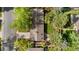 Overhead shot of a well maintained property with mature landscaping at 3194 S Milwaukee St, Denver, CO 80210