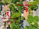 Aerial view of home, garage, and large lot at 4140 S Inca St, Englewood, CO 80110
