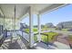 Inviting front porch with a comfortable porch swing and view of the neighborhood at 437 Buckskin Rd, Berthoud, CO 80513