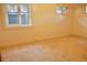Clean, unfinished basement with carpeted floors and natural light, offering versatile space for storage or future customization at 723 Steele St, Denver, CO 80206