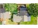 Aerial view of backyard featuring a deck and manicured lawn at 2990 S Sherman St, Englewood, CO 80113