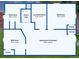 Floorplan of the second floor showing three bedrooms, bathroom, laundry and basement at 2990 S Sherman St, Englewood, CO 80113