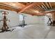 Unfinished basement space perfect for a home gym or recreation area with ample square footage at 1820 Ghost Dance Cir, Castle Rock, CO 80108