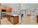Open-concept kitchen featuring an island, modern appliances, and natural light at 1820 Ghost Dance Cir, Castle Rock, CO 80108