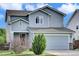 Charming two-story home featuring a two-car garage, manicured lawn and appealing curb appeal at 9595 Marmot Ridge Cir, Littleton, CO 80125