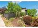 Beautifully landscaped front yard with lush greenery, mature trees, and a well-maintained lawn at 9244 E 37Th Ave, Denver, CO 80238