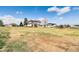 Expansive backyard showcasing a large, grassy area with mature trees and playground at 16680 Stroilway St, Hudson, CO 80642