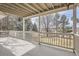 Spacious deck with white railings, offering a perfect spot to appreciate the scenic views and outdoors at 7157 S Niagara Ct, Centennial, CO 80112