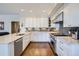 Modern kitchen with stainless steel appliances and white cabinetry at 7157 S Niagara Ct, Centennial, CO 80112