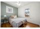 Serene bedroom featuring hardwood floors, calming wall colors, and ample natural light from two windows at 5008 Sherman St, Denver, CO 80216