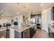 Open-concept kitchen featuring stainless steel appliances and a granite island at 4406 Sidewinder Loop, Castle Rock, CO 80108