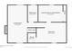 Floor plan features living room, bathroom, laundry room, bedroom, and fireplace at 12995 W Chenango Ave, Morrison, CO 80465