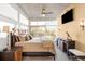 Spacious main bedroom with city views and modern design at 1700 Bassett St # 2216, Denver, CO 80202