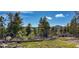 Backyard with trees and mountain views at 20951 Pleasant Park Rd, Conifer, CO 80433