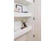 Well-organized bathroom linen closet with shelving at 5255 Memphis St # 822, Denver, CO 80239