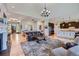 Inviting living room featuring an open floor plan, with seamless kitchen and entry access at 4781 Mariposa Rd, Castle Rock, CO 80104