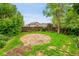 Green backyard featuring a grassy area with privacy fence, offering a serene outdoor retreat at 5323 E Sandpiper Ave, Castle Rock, CO 80104
