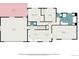 Detailed floor plan showcasing the layout of the kitchen, living room, bedrooms, and bathrooms at 805 S Everett St, Lakewood, CO 80226