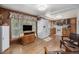 Classic kitchen with wood cabinets, white appliances, and a view of the back yard at 805 S Everett St, Lakewood, CO 80226