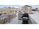 Private deck with snowy view and gas grill at 3260 Jonquil St, Castle Rock, CO 80109