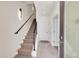 Entryway staircase with modern lighting fixtures and tile flooring at 3044 Wilson Ct # 2, Denver, CO 80205