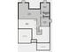 Floor plan of the basement showcasing the unfinished storage, basement bedroom, and basement bathroom at 17054 Hop Clover Ave, Parker, CO 80134