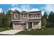 Charming two-story home featuring stone accents, a covered porch, and an attached two-car garage at 484 S Rifle St, Aurora, CO 80017