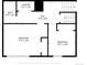 Second floor plan features two bedrooms, a bathroom, a laundry area, and a hall at 3390 S Ensenada Way, Aurora, CO 80013