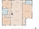 Floor plan of the first floor of the house with a Primary bedroom and a kitchen at 3471 W Exposition Ave, Denver, CO 80219