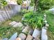Stone path with stone steps leads through lush foliage and plants, providing a serene garden experience at 3216 S Granby Way, Aurora, CO 80014