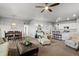 Expansive open concept blending living, dining, and kitchen areas, great for entertaining at 2080 Shadow Creek Dr, Castle Rock, CO 80104