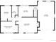 Floor plan showcasing the layout of the home, including the living room, kitchen, bedrooms, and garage at 14441 Maxwell Pl, Denver, CO 80239