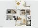 A first floor floorplan featuring three bedrooms, two bathrooms, a living room, a kitchen, and outdoor space at 2231 Meadow Green Cir, Franktown, CO 80116